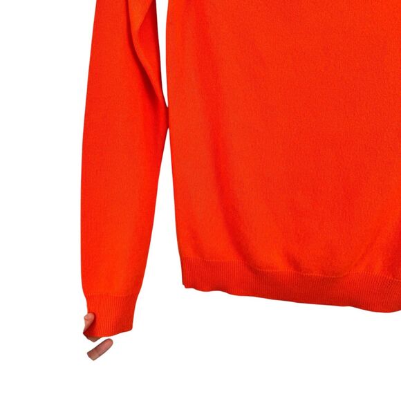Ralph Lauren Blue Label Orange 100% Cashmere Sweater Preppy Womens Medium - Picture 2 of 5